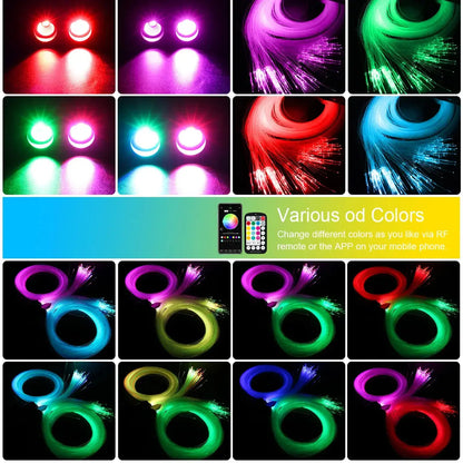 36W App Control Car Roof Fiber Optic Starry Light Kit - 1000 Stars Max Motorsport