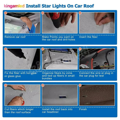 36W App Control Car Roof Fiber Optic Starry Light Kit - 1000 Stars Max Motorsport