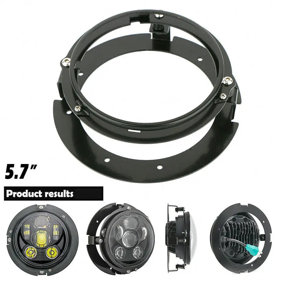 5.7  Inch LED Headlight Mounting Bracket for Jeep Style Headlights Max Motorsport