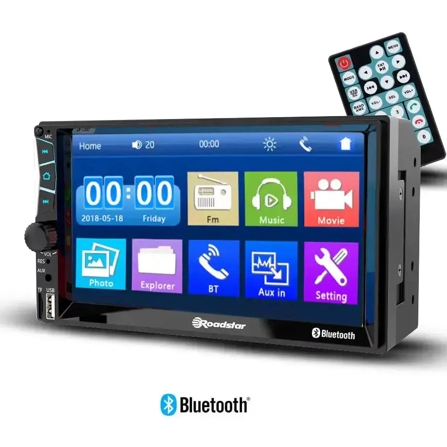 7 Inch Roadstar MP5 Double Din With Apple Carplay & Android Auto Roadstar