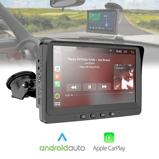 7 Inch - Universal Wireless Smartphone Monitor Screen With Apple Carplay & Android Auto Max Motorsport