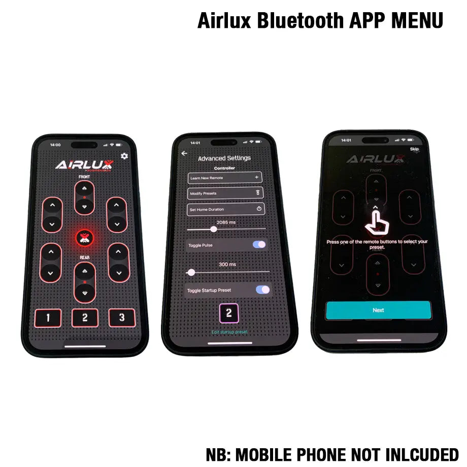 Airlux Air Suspension Bluetooth Kit - VW MK1 Golf Airlux Air Suspension