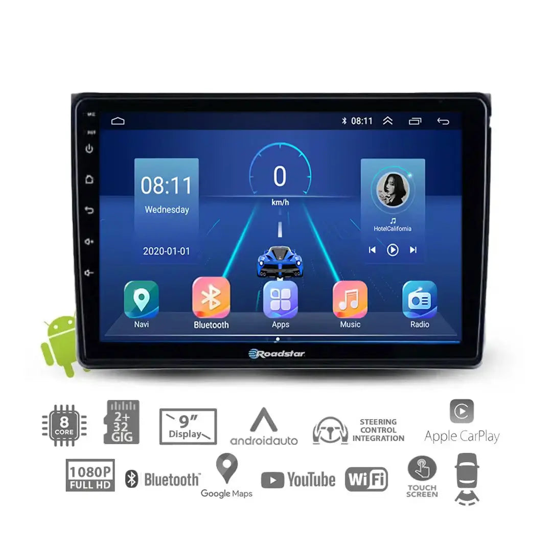 Audi A3 (02-08) - 9 Inch Roadstar Android Entertainment & GPS System Roadstar