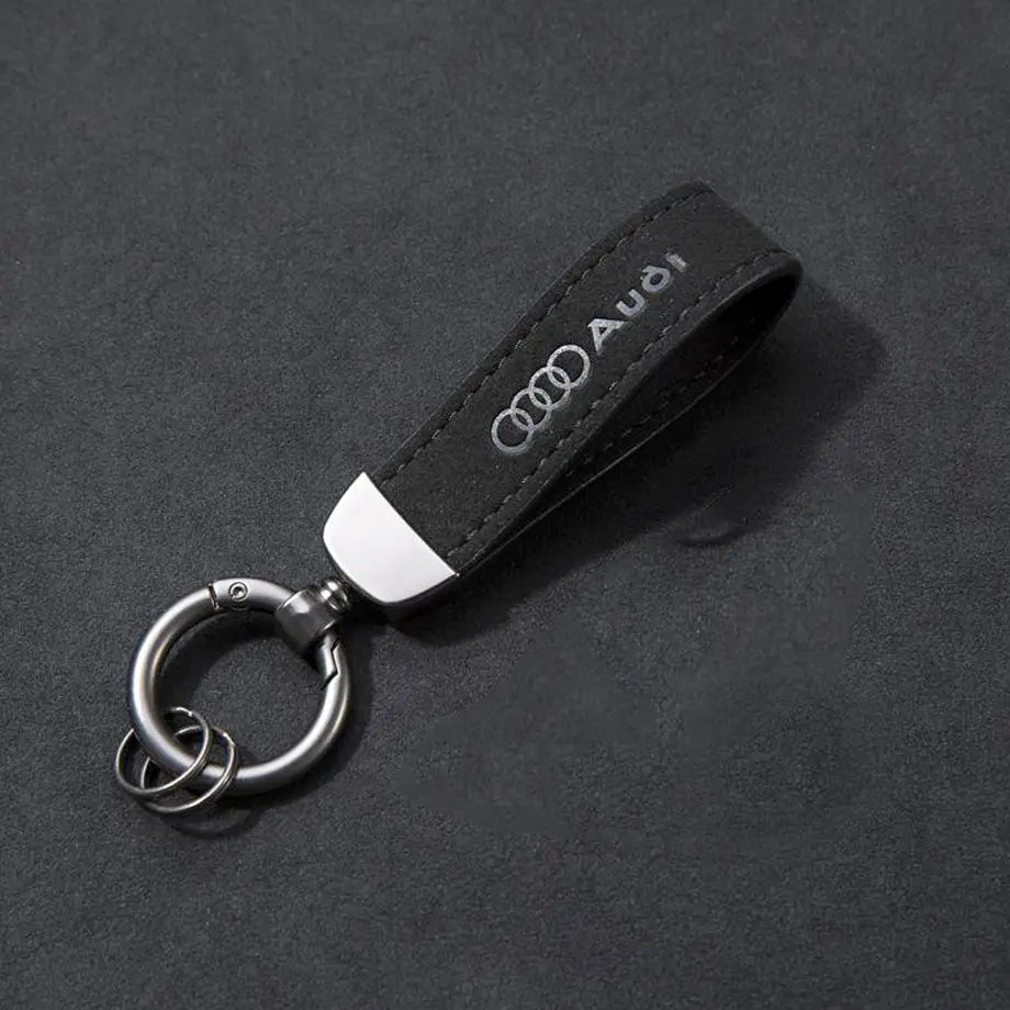 Audi Key Rings Gold Audi Logo Suede Key Ring – Max Motorsport