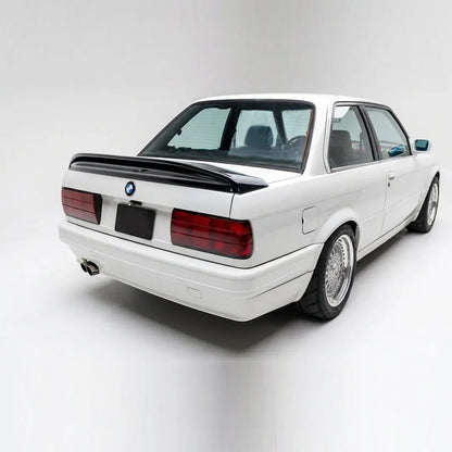 BM E30 3-Series M-Tech Motorsport Style Gloss Black Plastic 2-Piece Boot Spoiler Max Motorsport