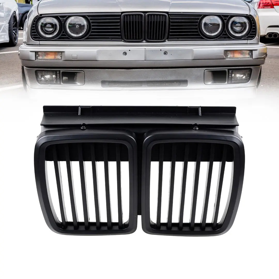 BM E30 3-Series OEM Style Matte Black Kidney Grille Max Motorsport
