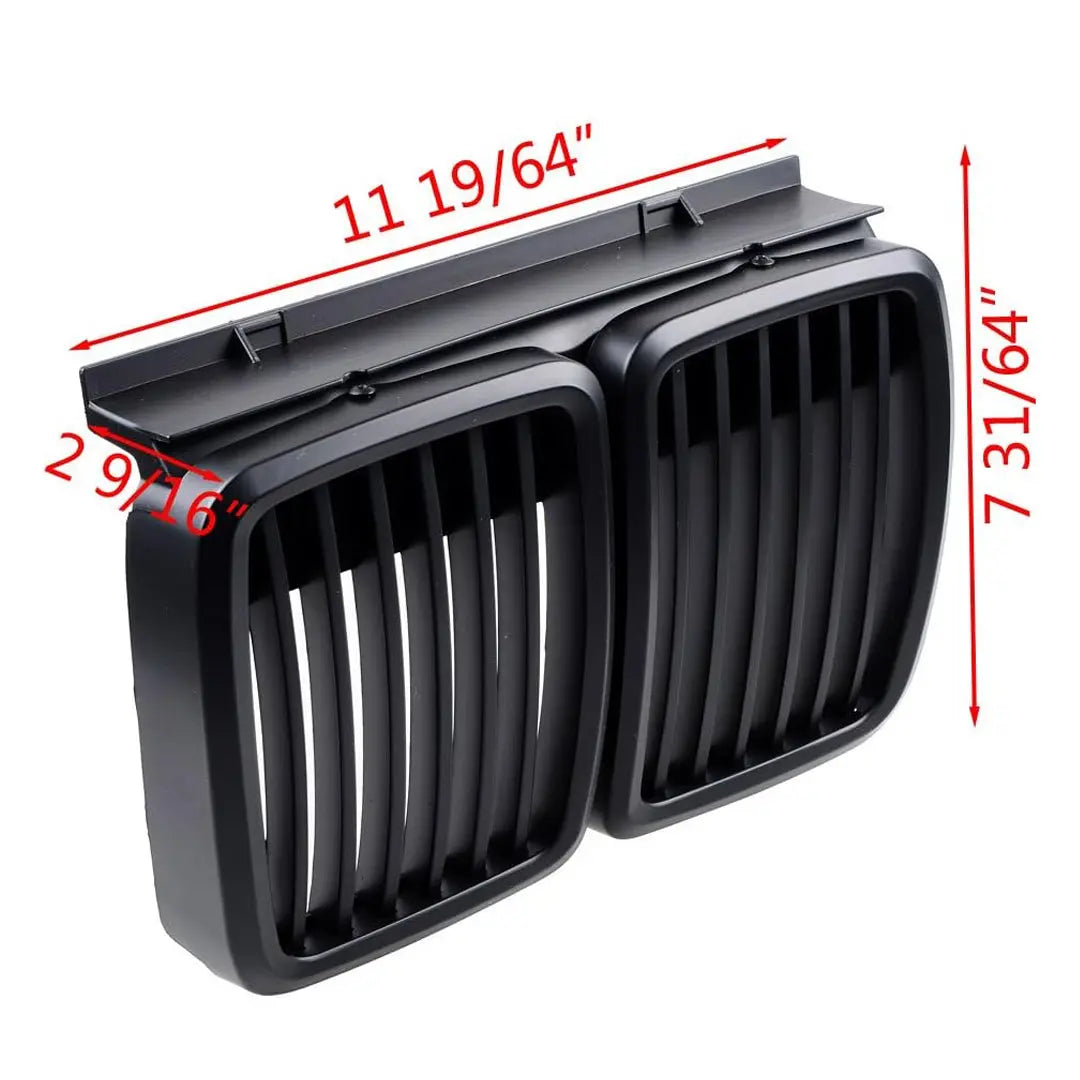 BM E30 3-Series OEM Style Matte Black Kidney Grille Max Motorsport