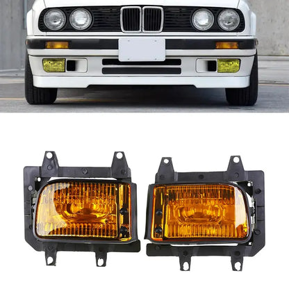 BM E30 3-Series OEM Style Yellow Lens Fog Light (85-93) Max Motorsport