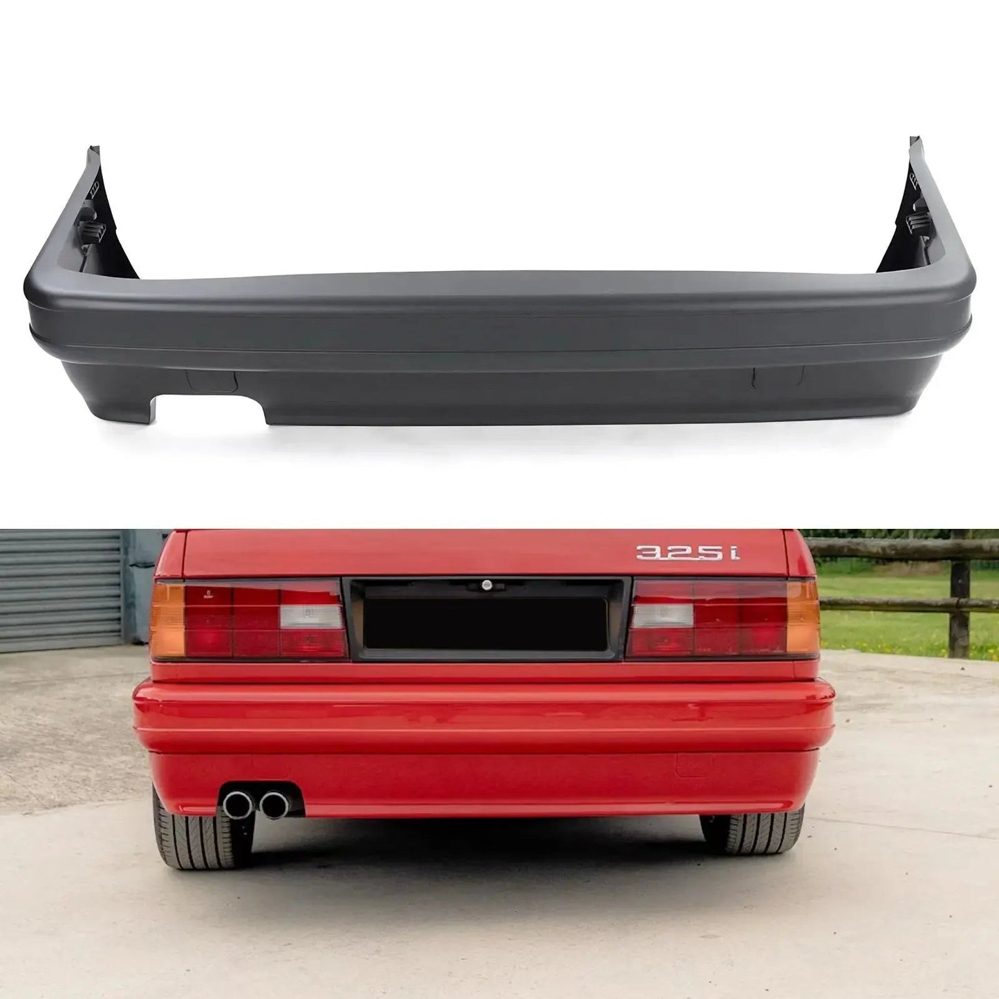 BM E30 Gloss Black M5 Style Plastic Boot Spoiler Max Motorsport