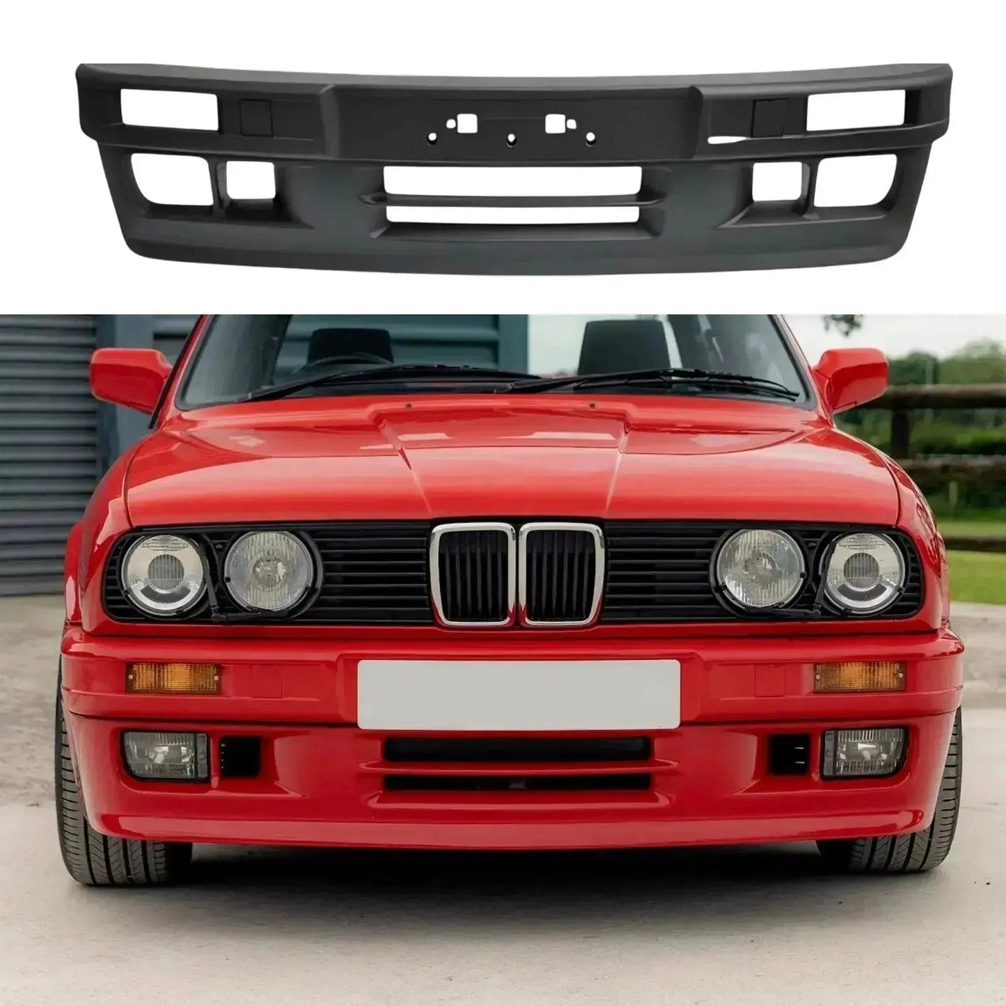 BM E30 Plastic Bumper M-Tech Style Body Kit (5-Piece) (Copy) Max Motorsport