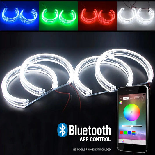 BM E46 3-Series Non-Projector RGB App Control LED Angel Eye Rings Max Motorsport