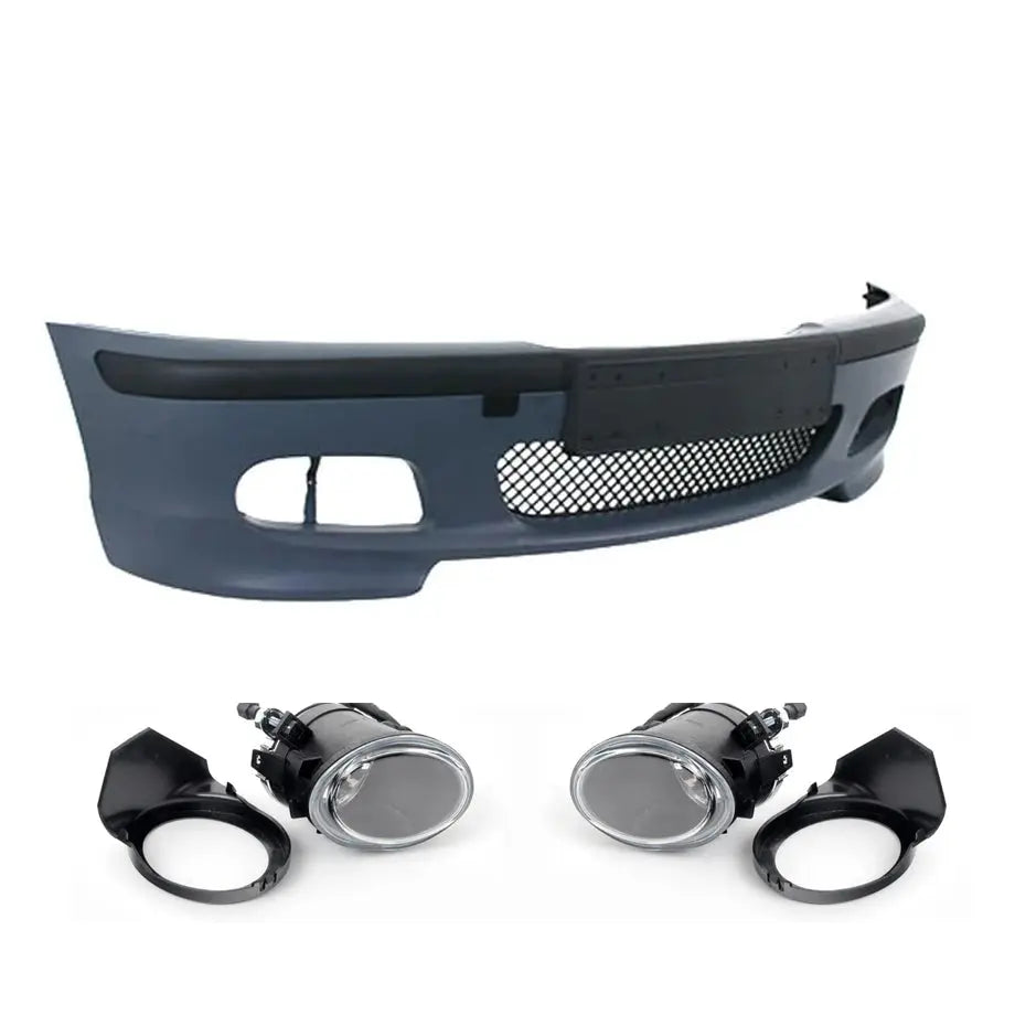 BM E46 M-Tech Plastic Front Bumper With Fogs (4-Door) Max Motorsport