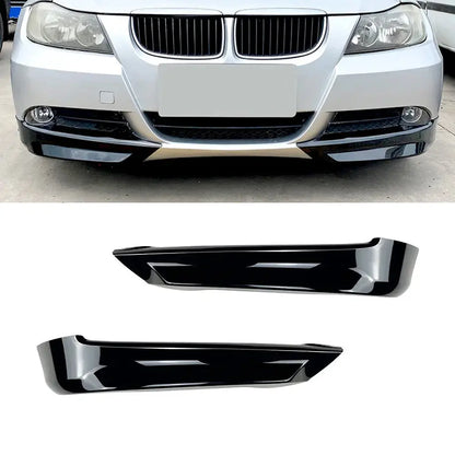 BM E90 3-Series Pre-LCI Gloss Black Front Bumper Splitters (05-08) Max Motorsport