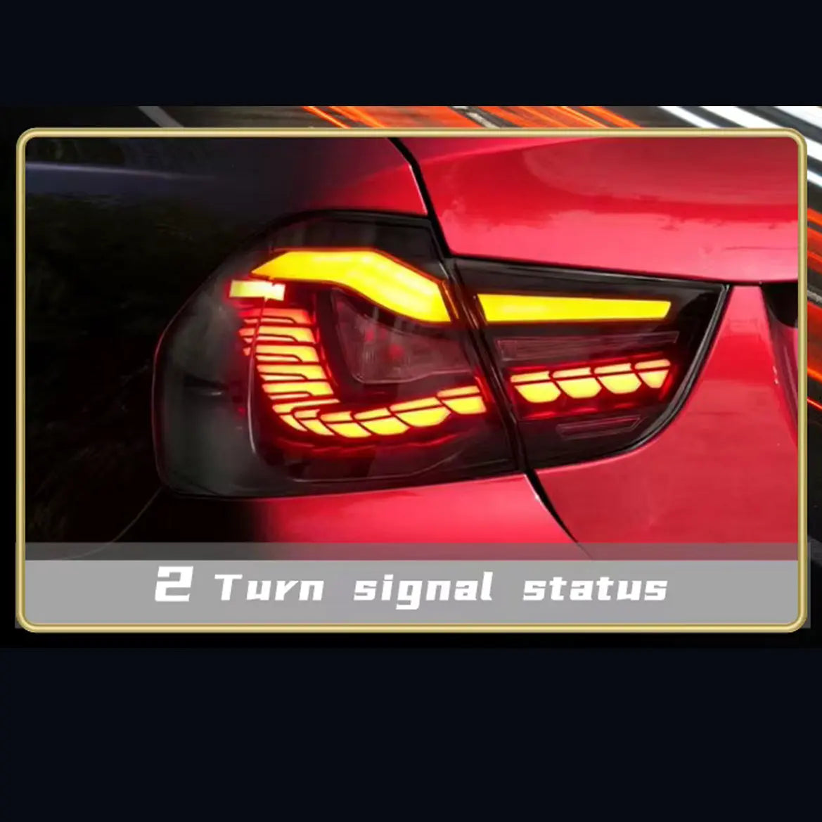 BM E90 3-Series (09-12) OLED Sequential Smoked Red Taillights Max Motorsport