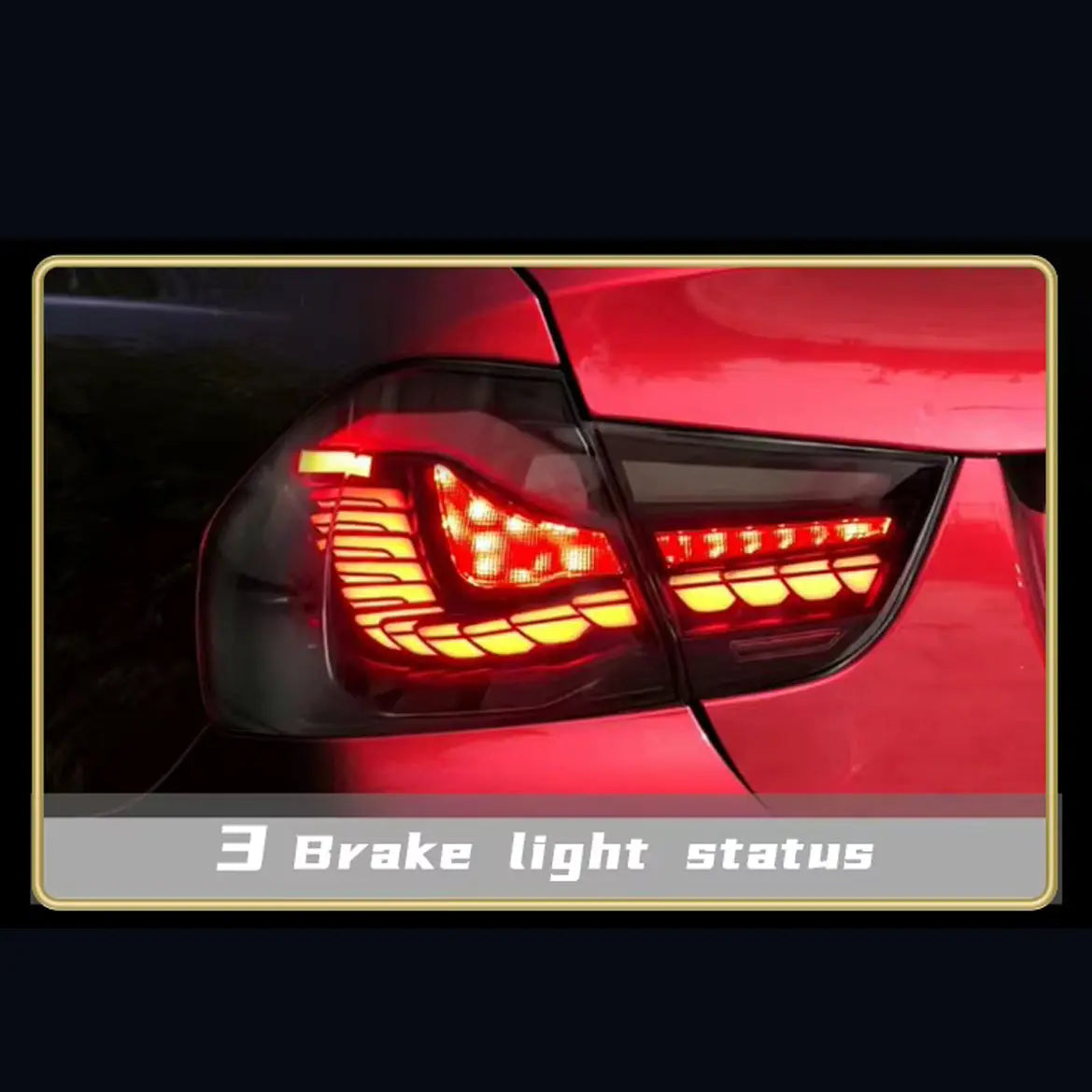 BM E90 3-Series (09-12) OLED Sequential Smoked Red Taillights Max Motorsport