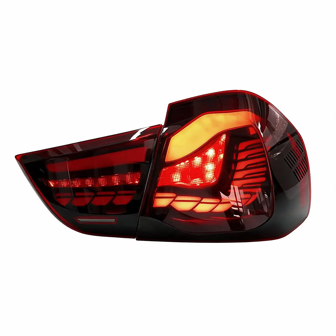 BM E90 3-Series (09-12) OLED Sequential Smoked Red Taillights Max Motorsport