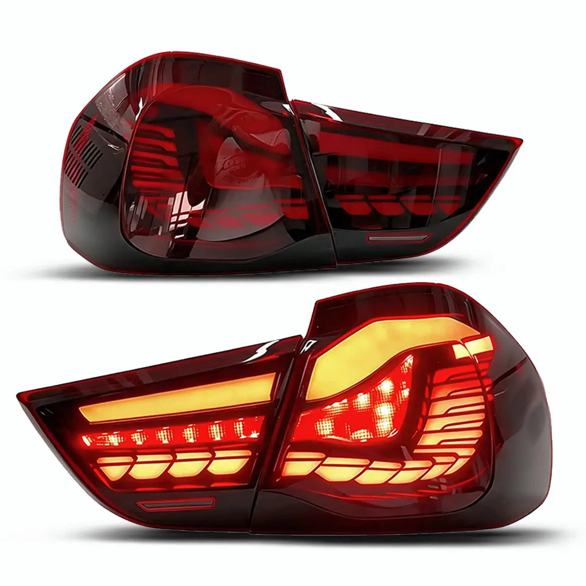 BM E90 3-Series (09-12) OLED Sequential Smoked Red Taillights Max Motorsport