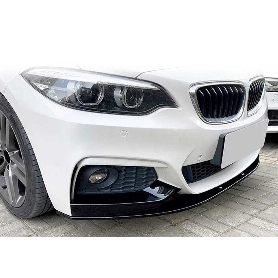 BM F22 2-Series (14-18) Gloss Black Performance Style 2-Piece Front Spoiler Max Motorsport