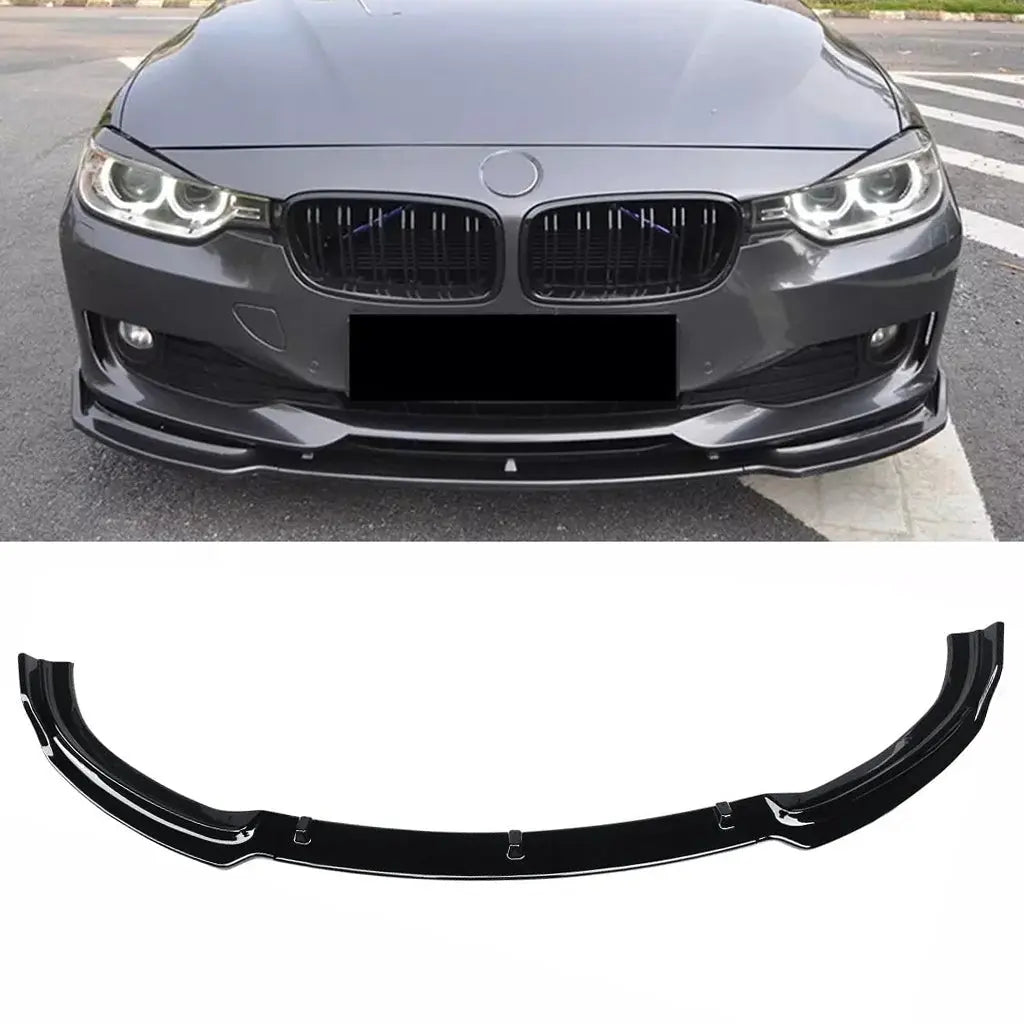 BM F30 3-Piece Non M-Tech Gloss Black 3-Piece Front Spoiler Max Motorsport