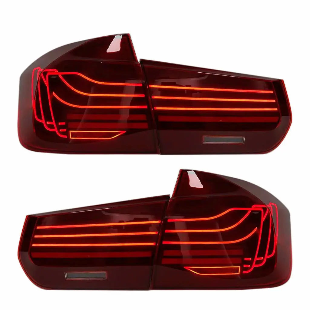 BM F30 3-Series (12-18) CSL Laser Style Smoked Red LED Taillights Max Motorsport