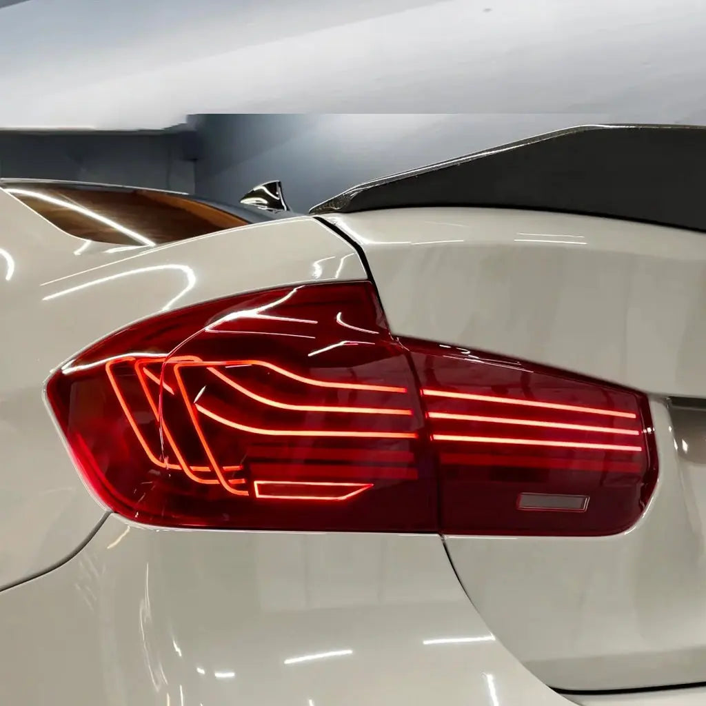 BM F30 3-Series (12-18) CSL Laser Style Smoked Red LED Taillights Max Motorsport