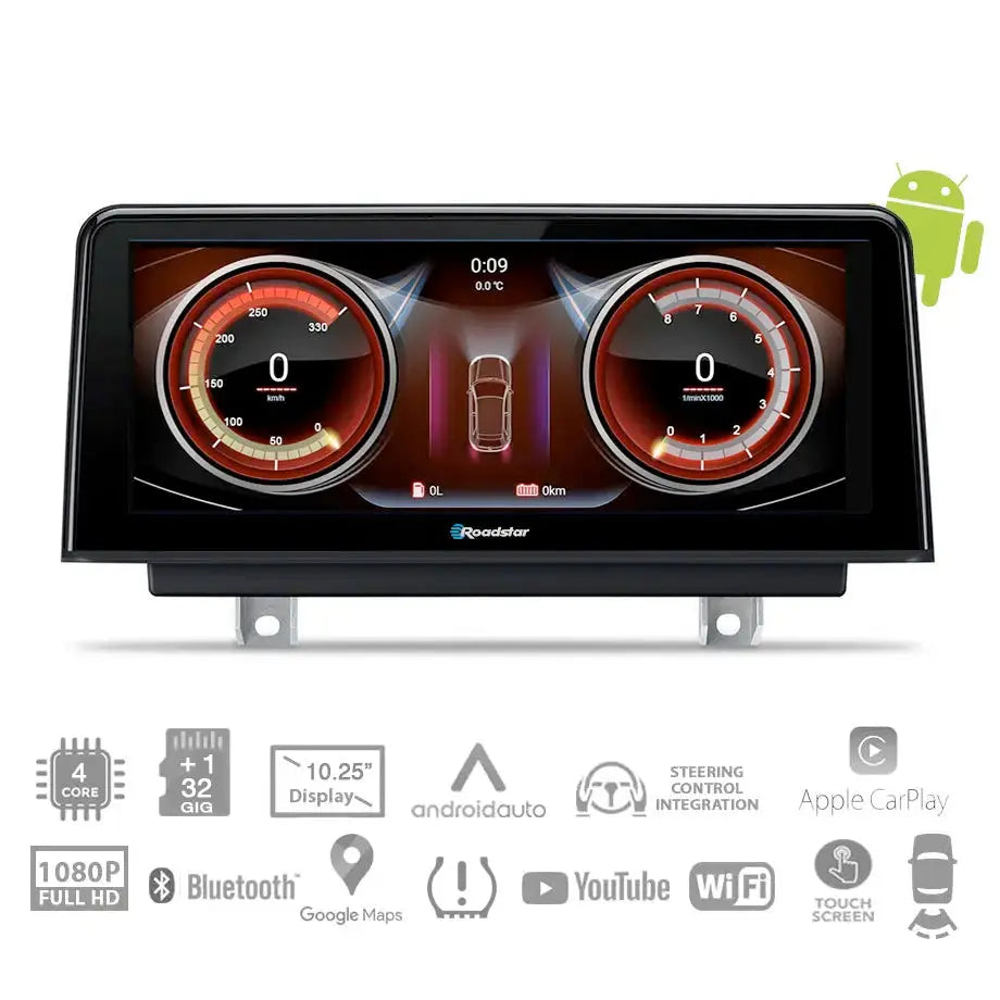 BM F30 (13-17) - 10.25 Inch Roadstar Android Entertainment & GPS System Max Motorsport