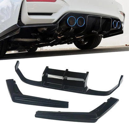 BM F80/F82 (M3/M4) Vorsteiner Style 3-Piece Gloss Black Rear Diffuser Max Motorsport