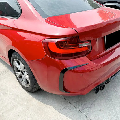 BM F87 M2 Gloss Black Rear Bumper Canards Max Motorsport