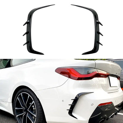 BM F87 M2 Gloss Black Rear Bumper Canards (Copy) Max Motorsport