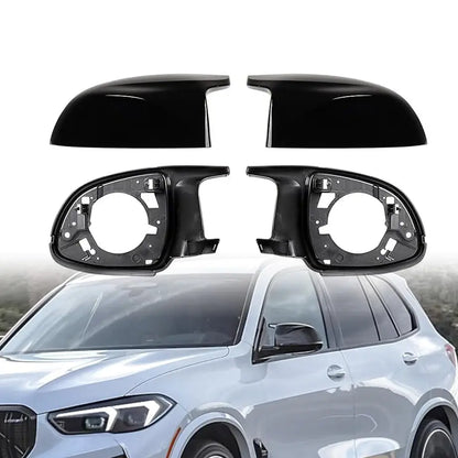 BM G01 X3 / G02 X4 / G05 X5 / G06 X6/  G07 X7 Gloss Black Wing Style Replacement  Mirror Covers (19-23) maxmotorsports