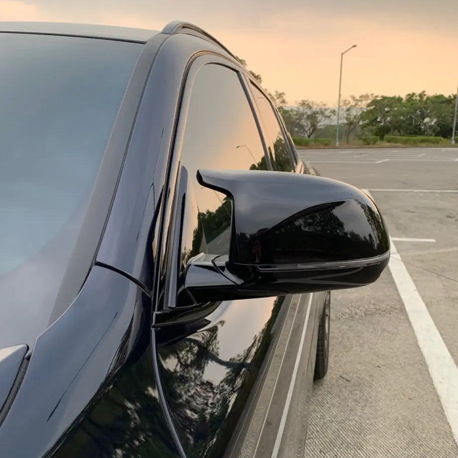 BM G01 X3 / G02 X4 / G05 X5 / G06 X6/  G07 X7 Gloss Black Wing Style Replacement  Mirror Covers (19-23) maxmotorsports