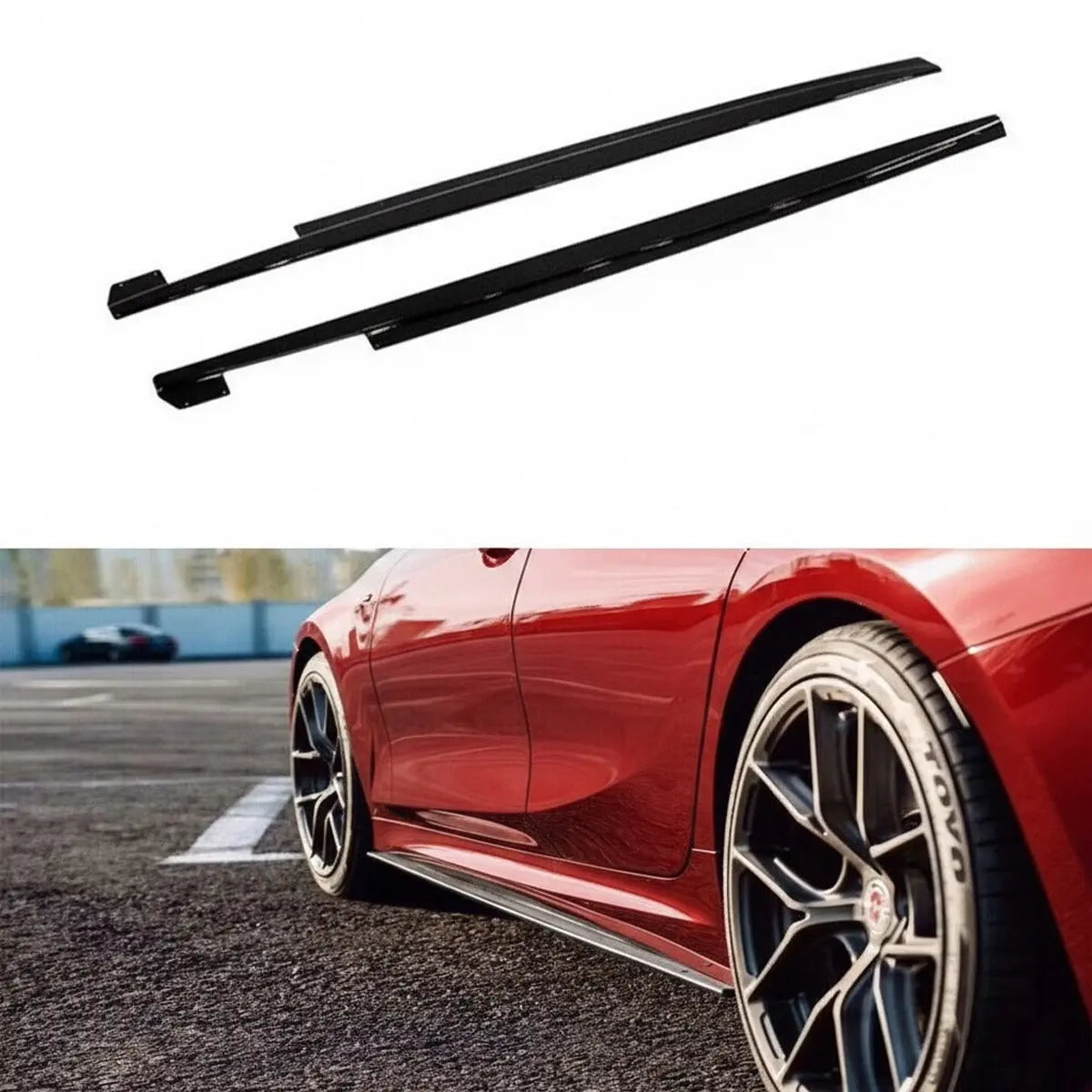 BM G20 3-Series (19-23) AC Style Gloss Black Side Skirts Max Motorsport