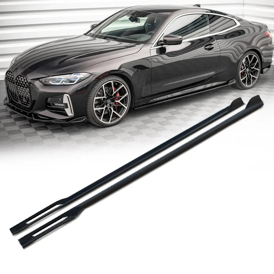 BM G22 4-Series (20-On) Gloss Black Performance Style Side Skirt Extensions Max Motorsport