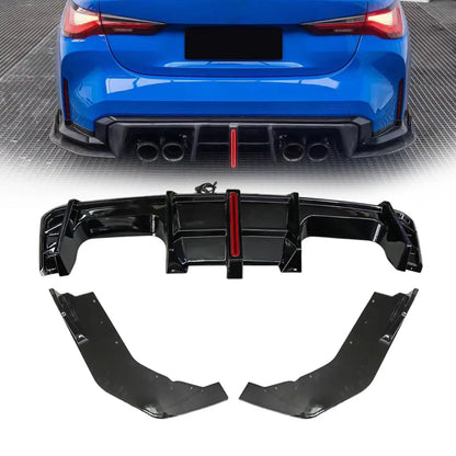 BM G80 / G82 (M3/M4) Gloss Black AE Style LED Diffuser Max Motorsport