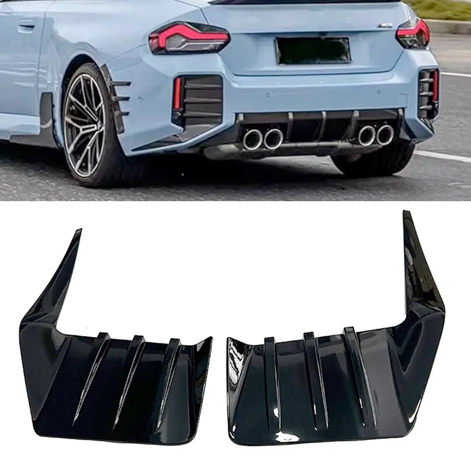 BM G87 M2 Performance Style Gloss Black Rear Bumper Inserts (23-On) Max Motorsport