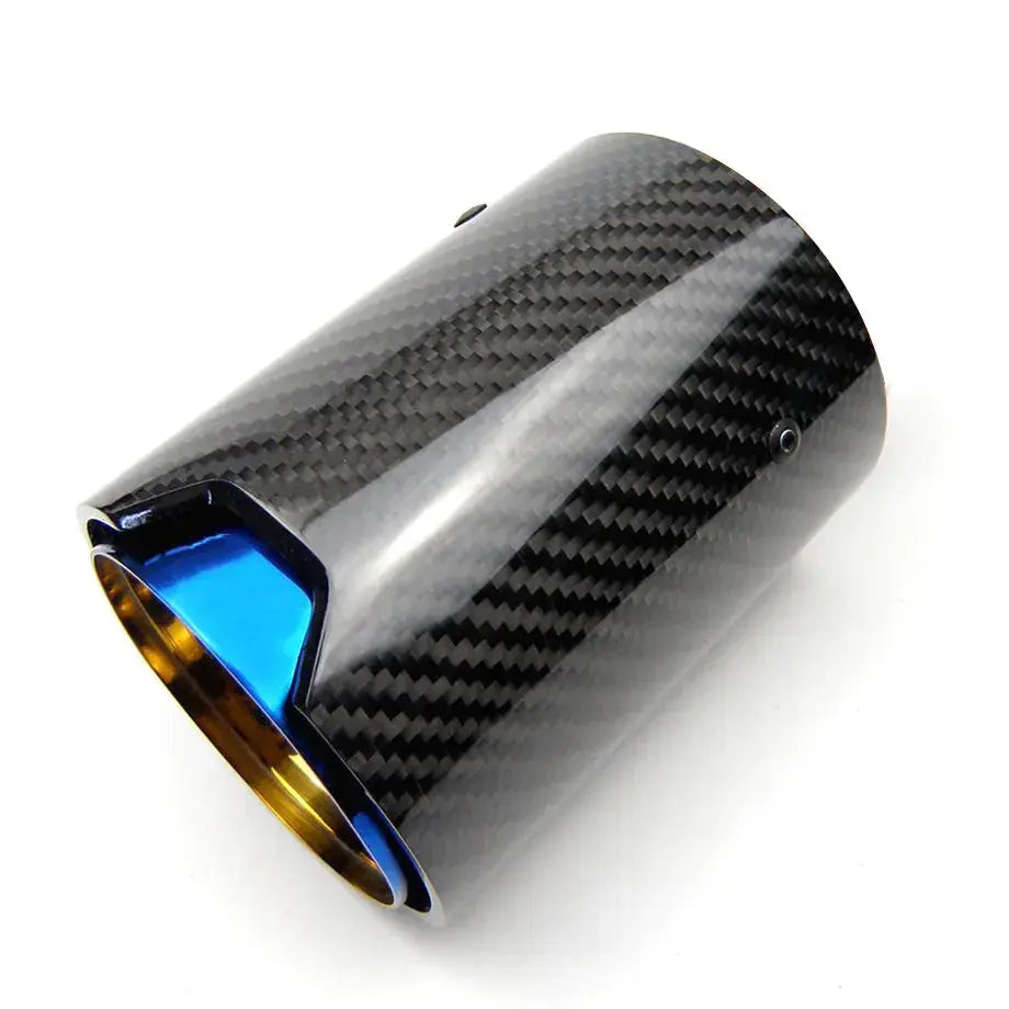 BM M-Series Performance Style Carbon Fibre Exhaust Tail Pipes (70mm) Max Motorsport