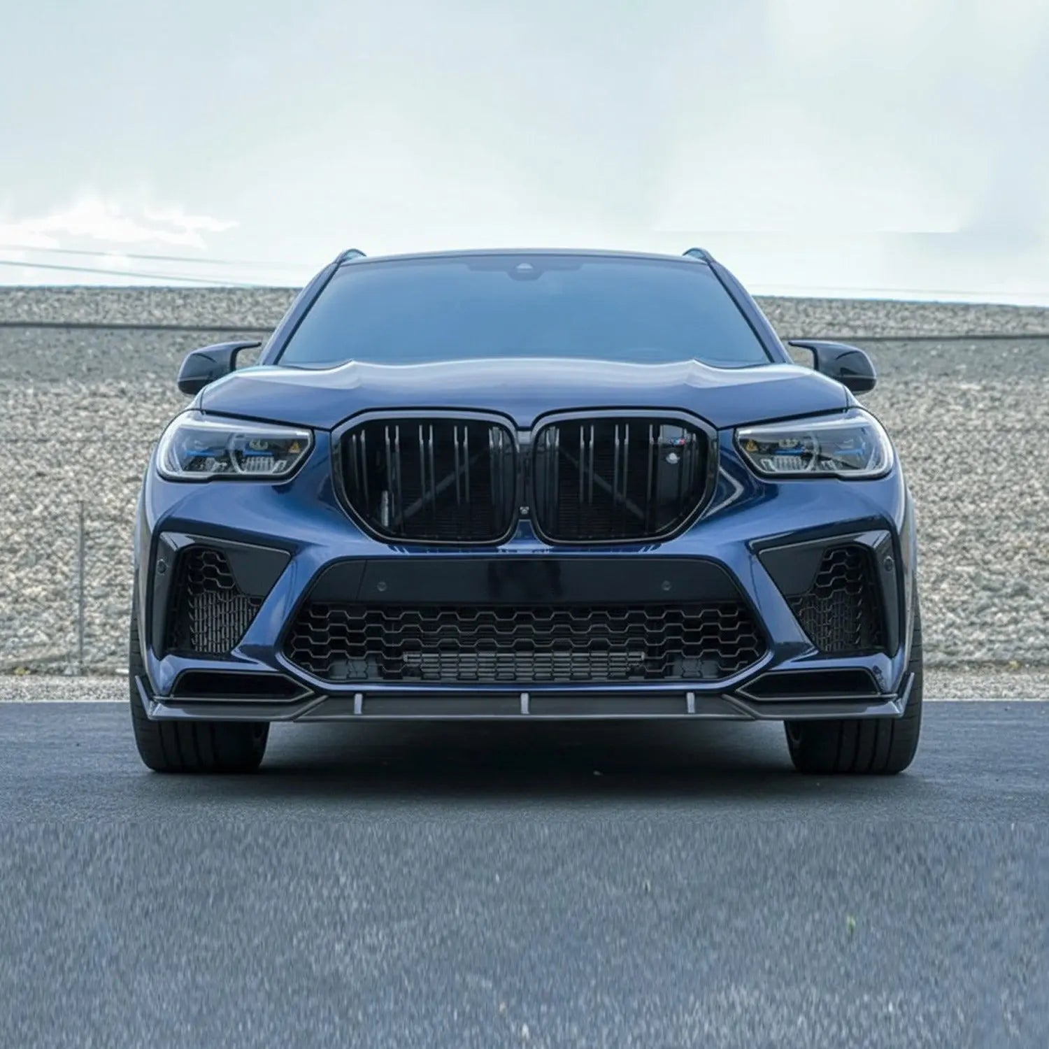 BM X5M F95 (23-25) 3-Piece Competition Style Gloss Black Front Spoiler Max Motorsport