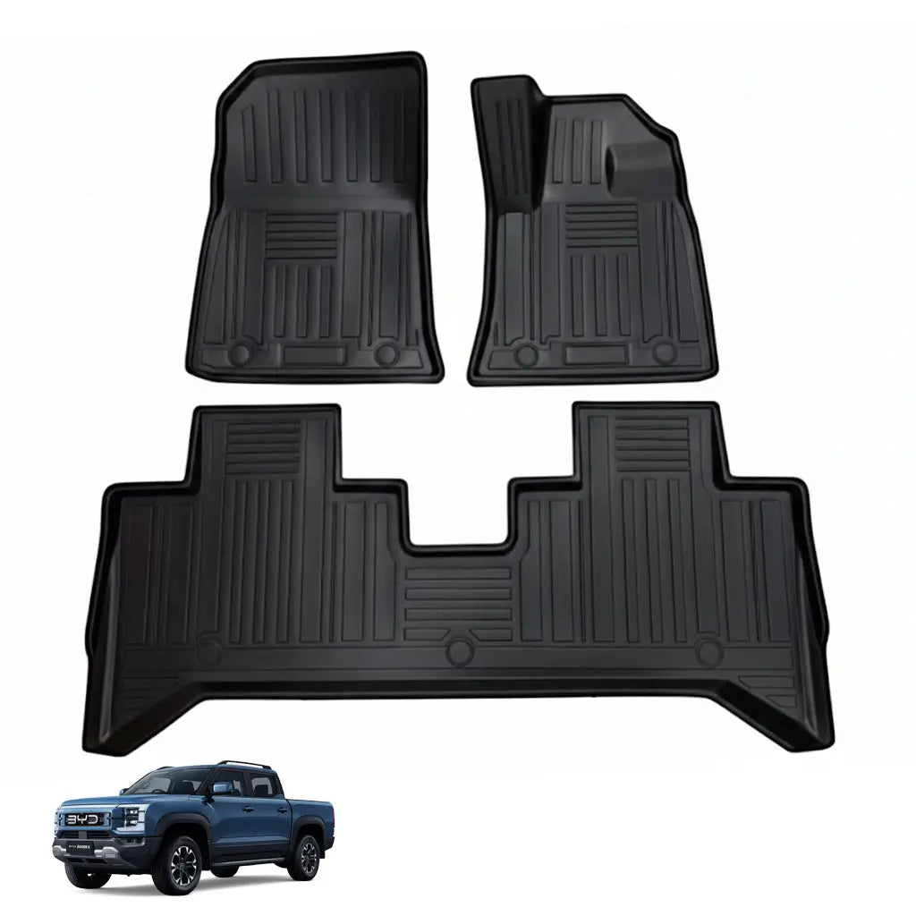 BYD Shark 6 (25-On) Moulded TPE Rubber Floor Mats (3-Piece) Max Motorsport