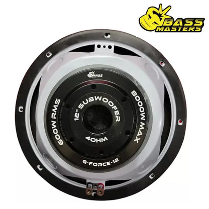 Bass Masters 12″ G-FORCE-12D4 SVC Subwoofer - 8 000W Bass Masters Audio