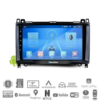 Benz A Class W169 (04-08) - 9 Inch Roadstar Android Entertainment & GPS System Roadstar