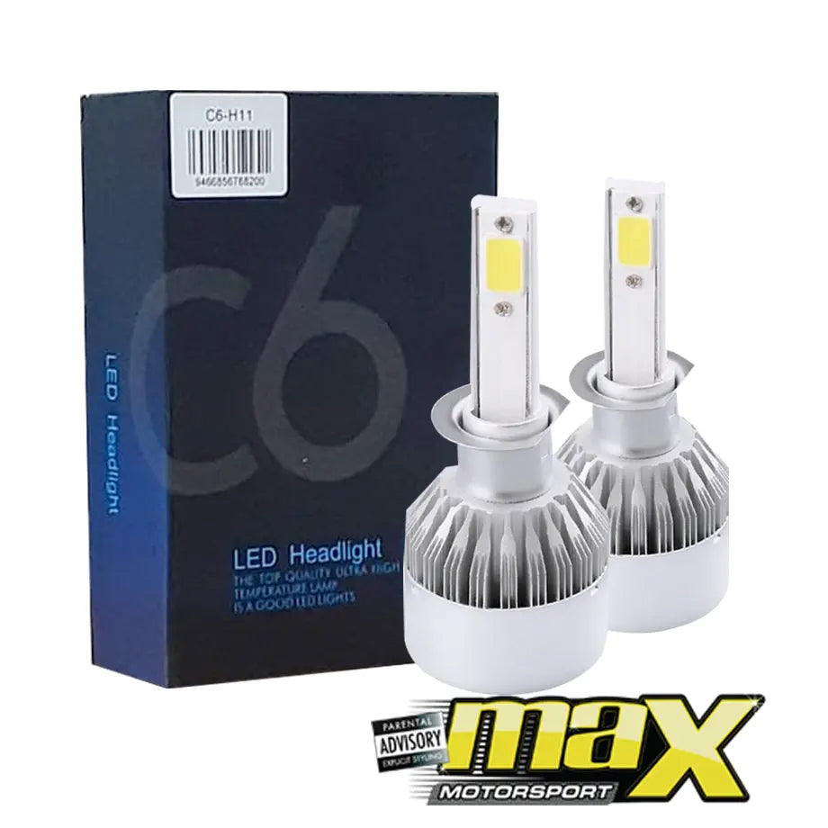 C6 LED Headlight Bulb Kit - H11 maxmotorsports
