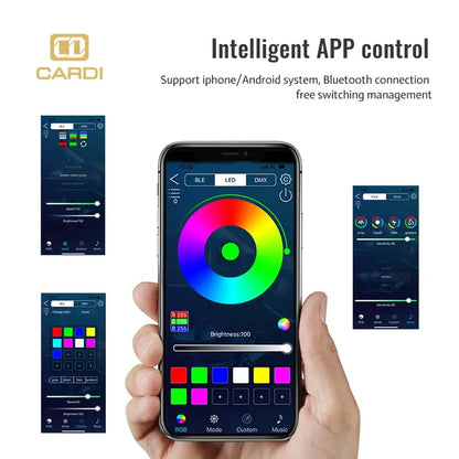 CARDI K4 Series 14-Piece App Controlled RGB Ambient Lighting Kit Max Motorsport