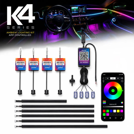 CARDI K4 Series 14-Piece App Controlled RGB Ambient Lighting Kit Max Motorsport