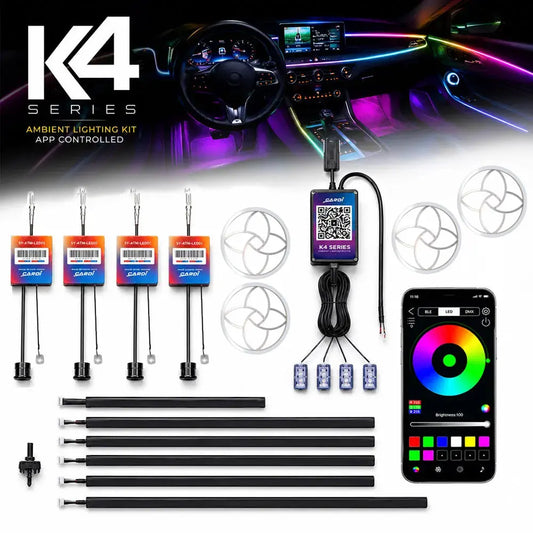 CARDI K4 Series 22-Piece App Controlled RGB Ambient Lighting Kit Max Motorsport