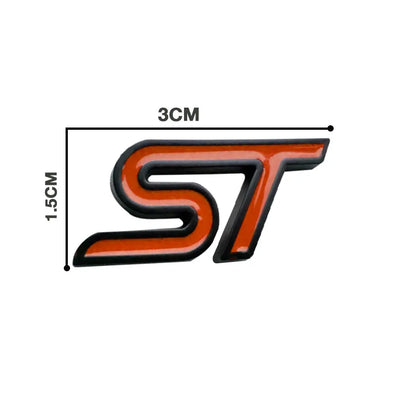 Copy of ST Logo - Steering Wheel Metal Badge (Red) Max Motorsport