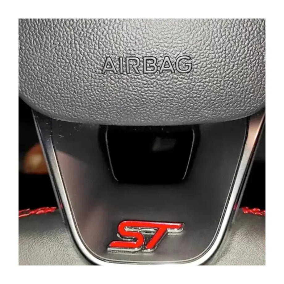 Copy of ST Logo - Steering Wheel Metal Badge (Red) Max Motorsport