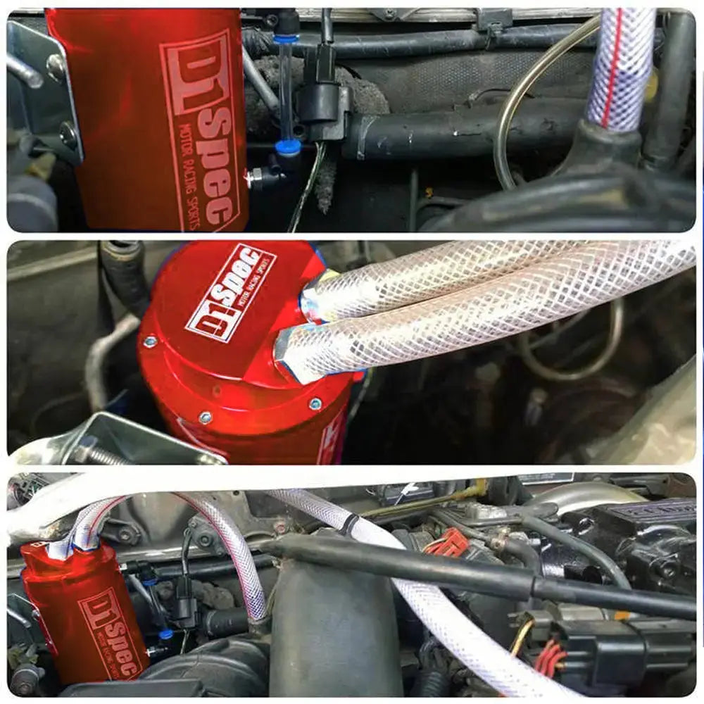 D1 Spec Round Oil Catch Tank (Black) Max Motorsport