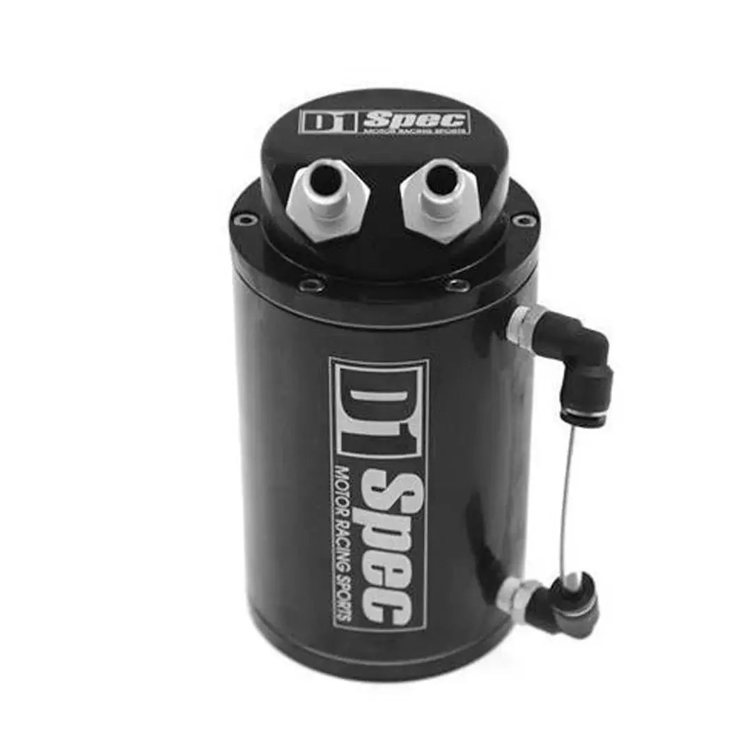 D1 Spec Round Oil Catch Tank (Silver) Max Motorsport