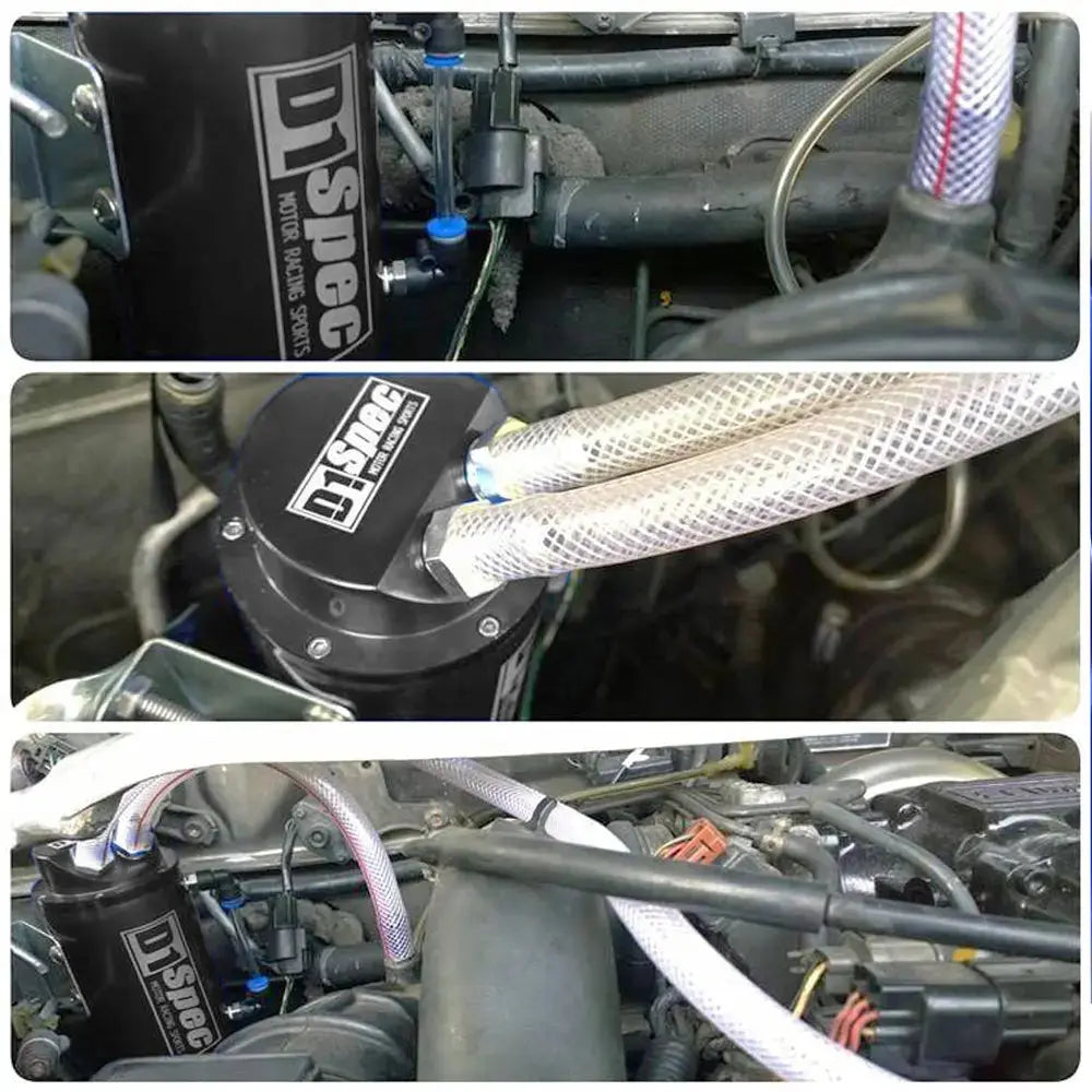 D1 Spec Round Oil Catch Tank (Silver) Max Motorsport