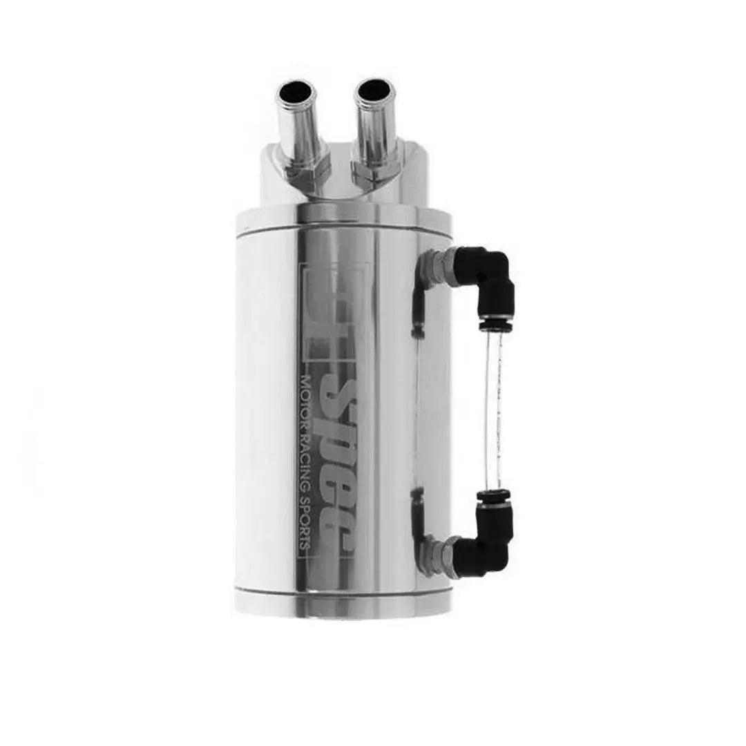 D1 Spec Round Oil Catch Tank (Silver) Max Motorsport
